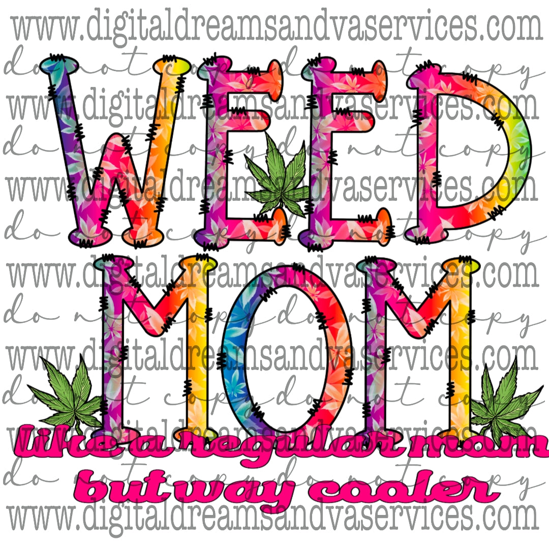 WEED MOM PNG DESIGN