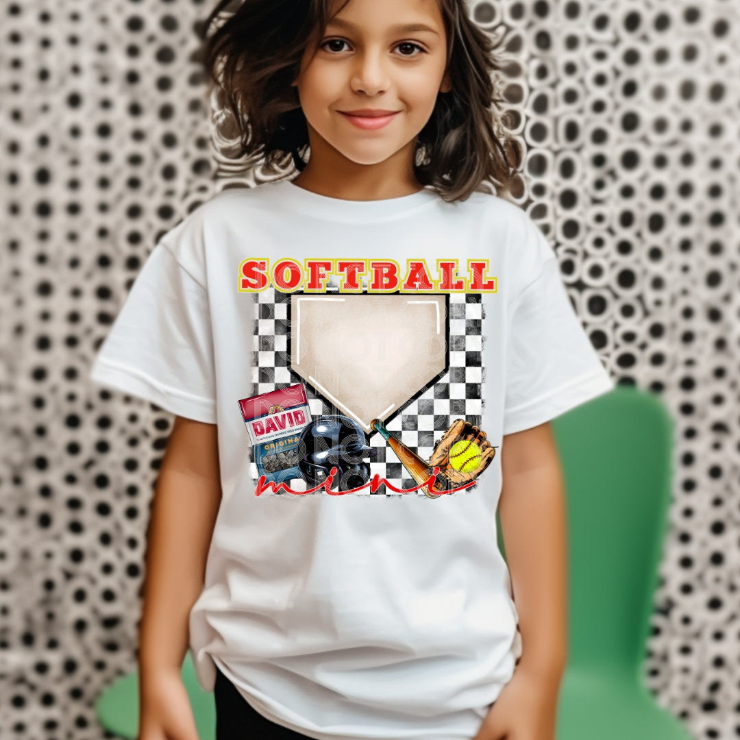 SOFTBALL MINI PNG DESIGN