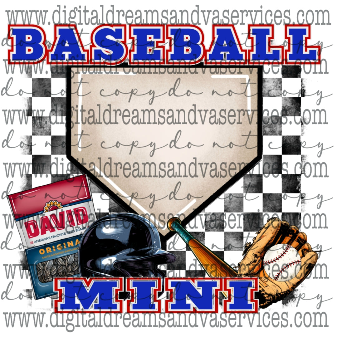 BASEBALL MINI PNG DESIGN