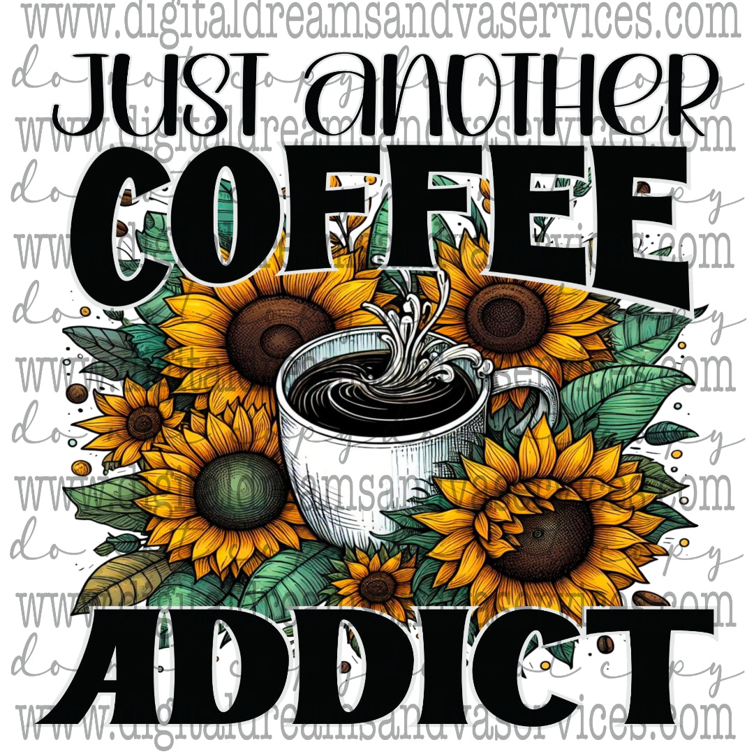 COFFEE ADDICT PNG DESIGN