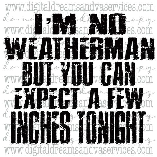 I'M NO WEATHERMAN PNG DESIGN