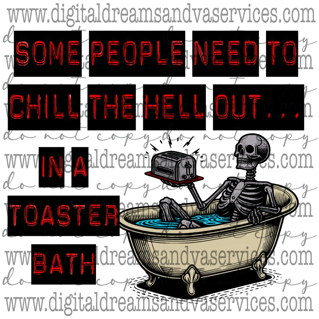 CHILL THE HELL OUT PNG DESIGN