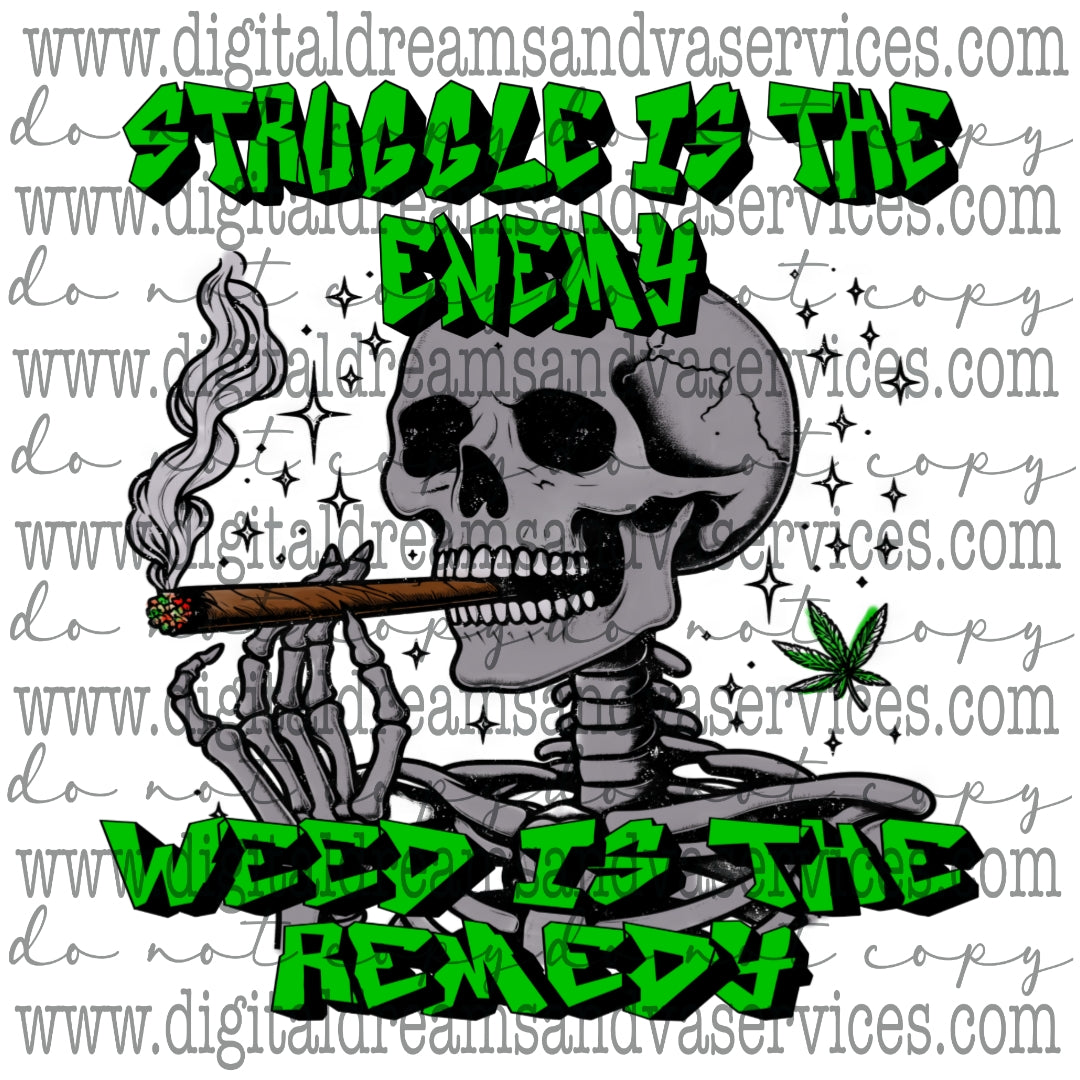 WEED IS THE REMEDY PNG DESIGN