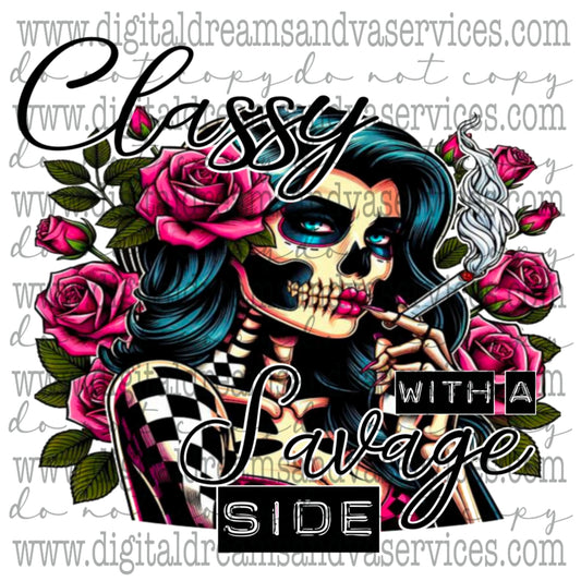 CLASSY WITH A SAVAGE SIDE PNG DESIGN