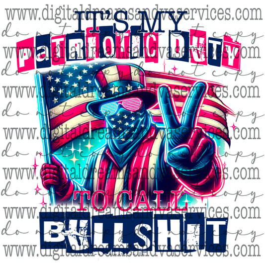 PATRIOTIC DUTY PNG DESIGN