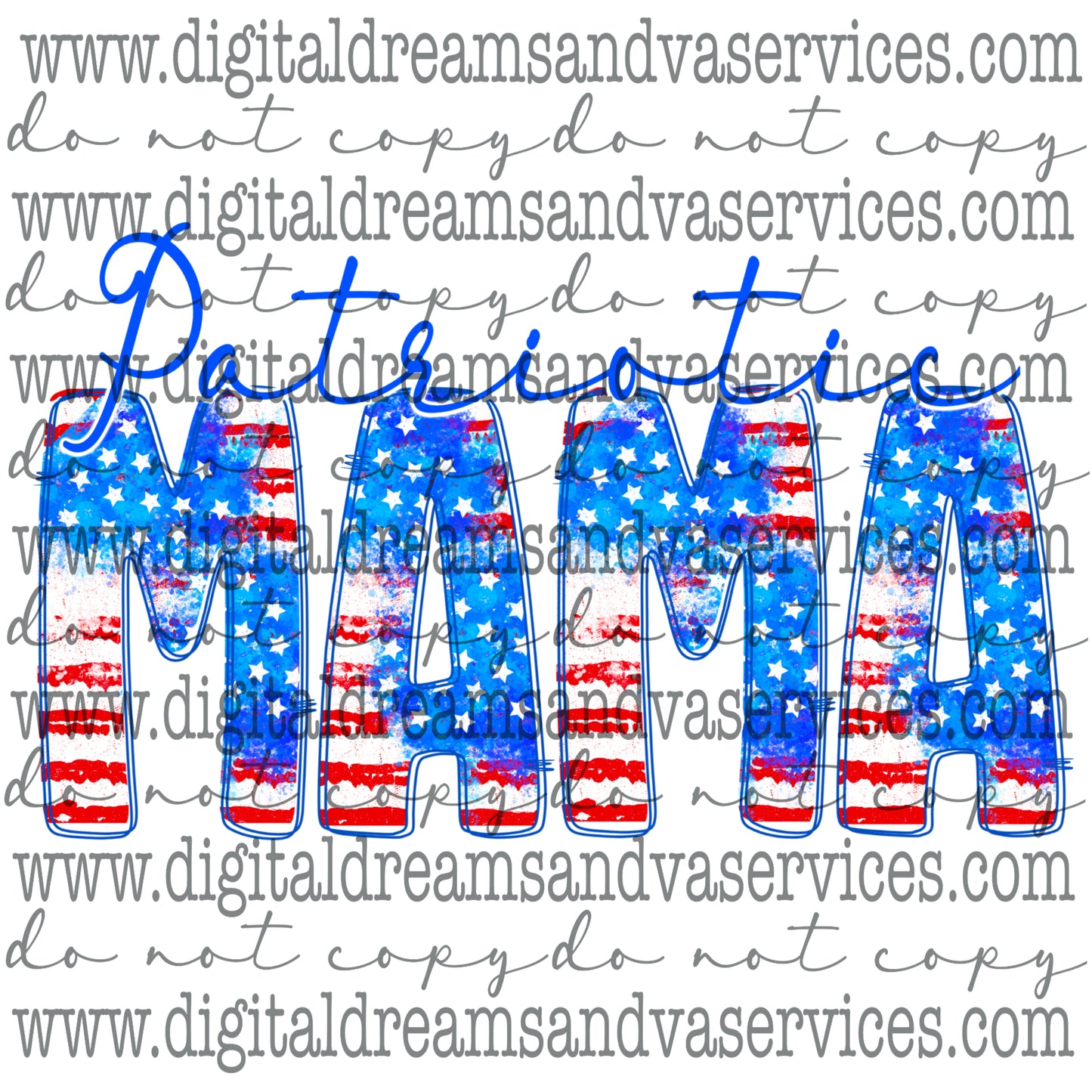 PATRIOTIC MAMA PNG DESIGN