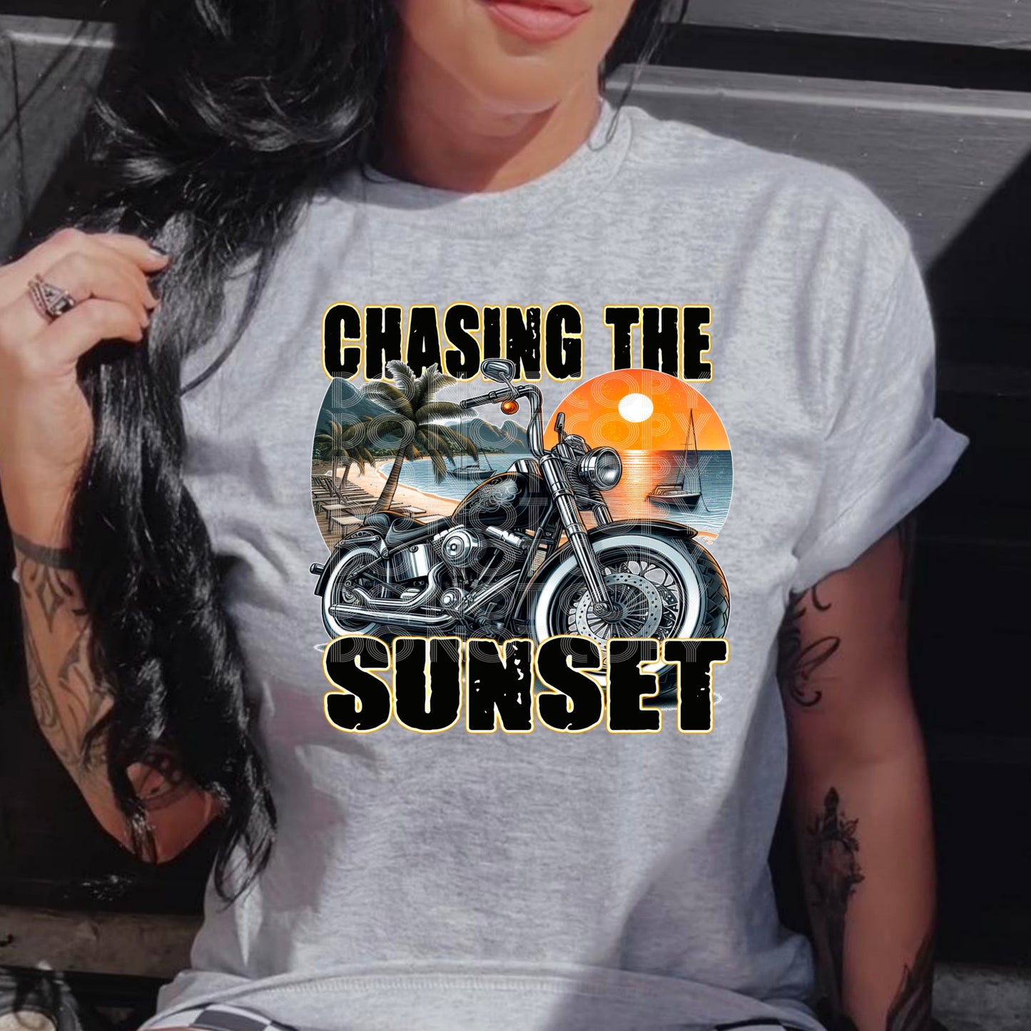 CHASING THE SUNSET PNG DESIGN