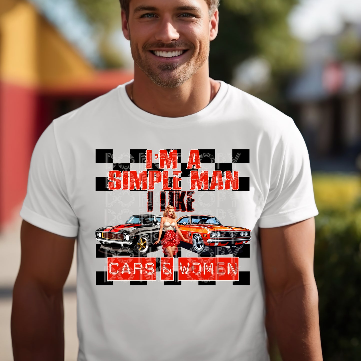 SIMPLE MAN CARS & WOMEN PNG DESIGN