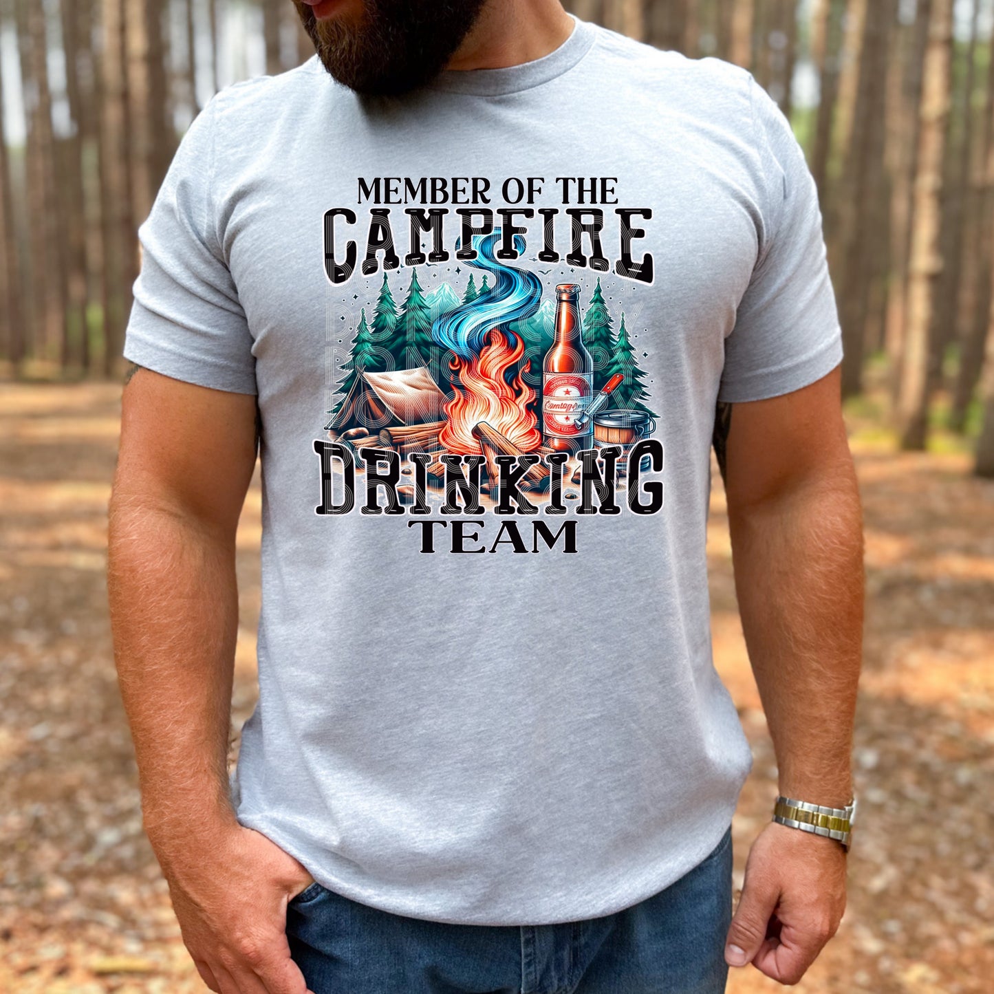 CAMPFIRE DRINKING TEAM PNG DESIGN