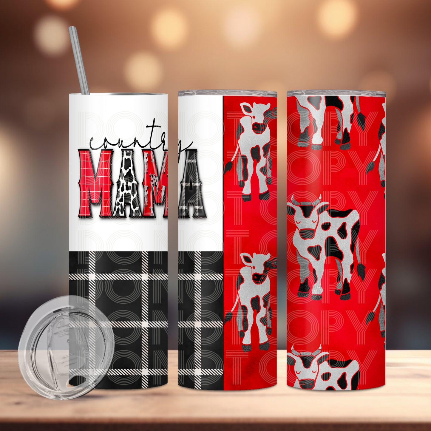 COUNTRY MAMA TUMBLER PNG DESIGN