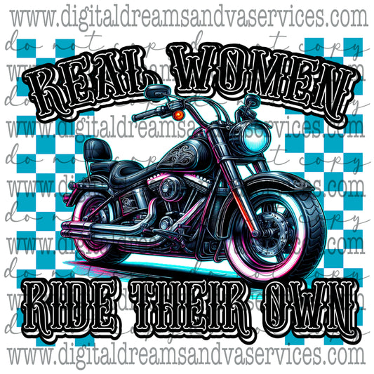 REAL WOMEN RIDE THEIR OWN PNG DESIGN