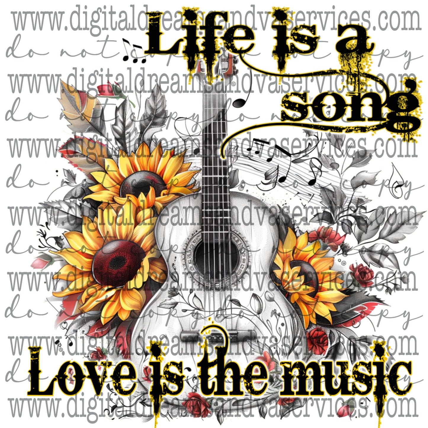 LIFE IS A SONG PNG DESIGN