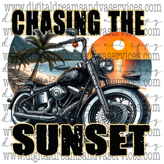 CHASING THE SUNSET PNG DESIGN