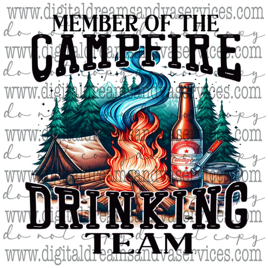 CAMPFIRE DRINKING TEAM PNG DESIGN