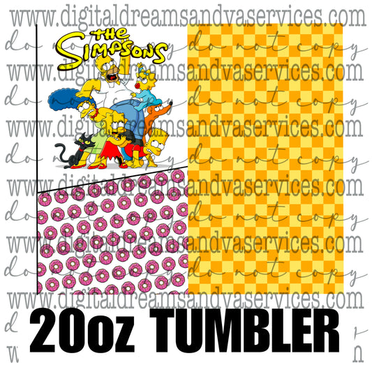 THE SIMPSONS TUMBLER PNG DESIGN