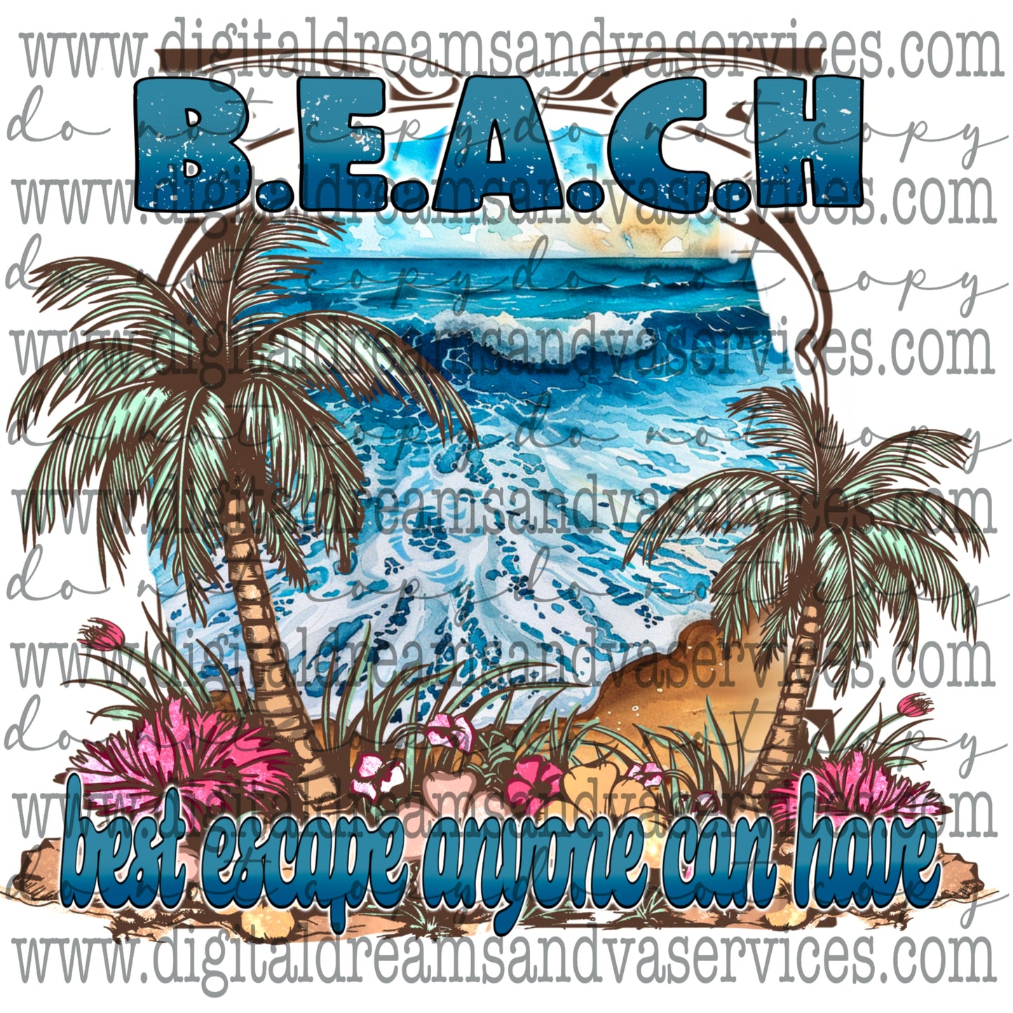 BEACH PNG DESIGN