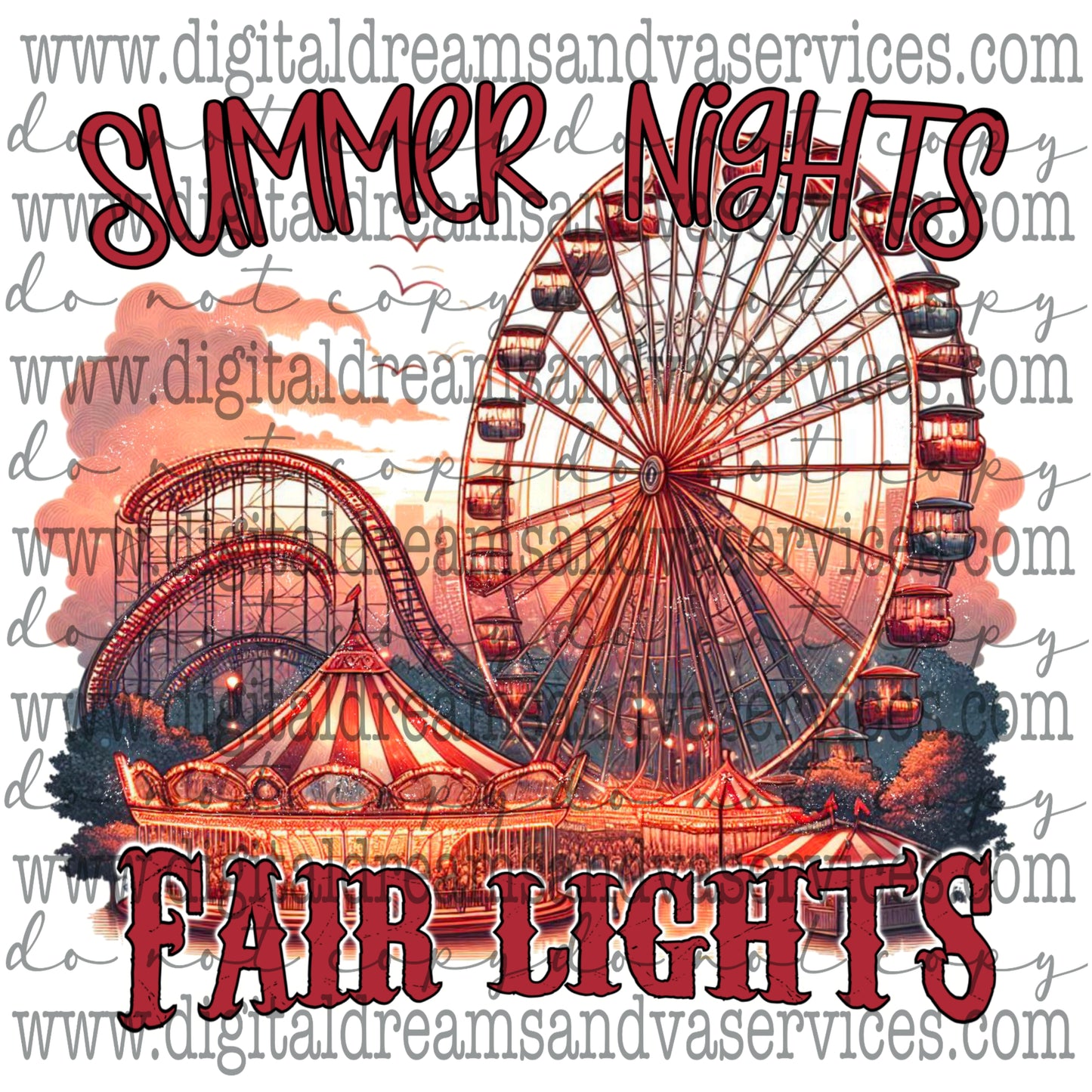 SUMMER NIGHTS FAIR LIGHTS PNG DESIGN