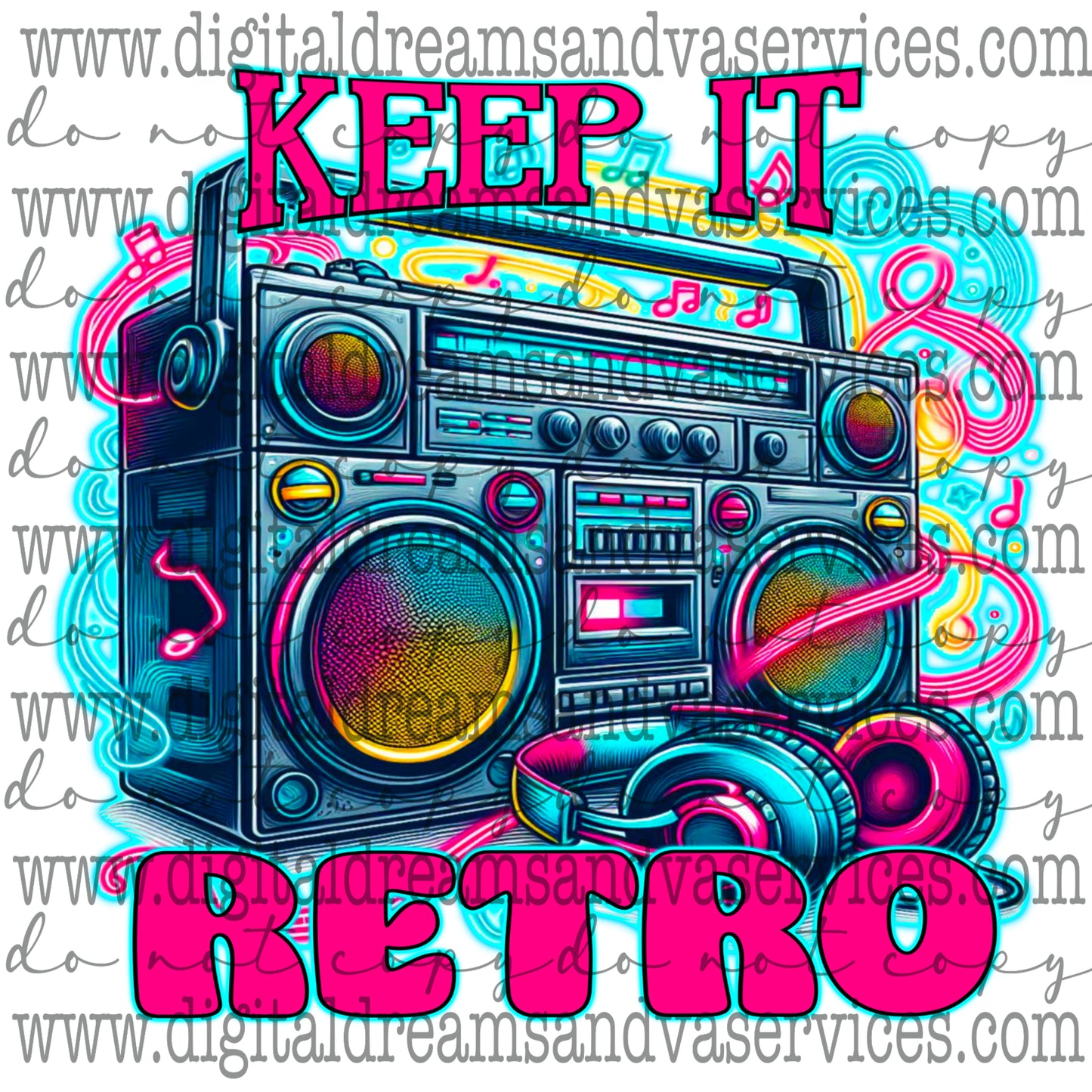 KEEP IT RETRO PNG DESIGN