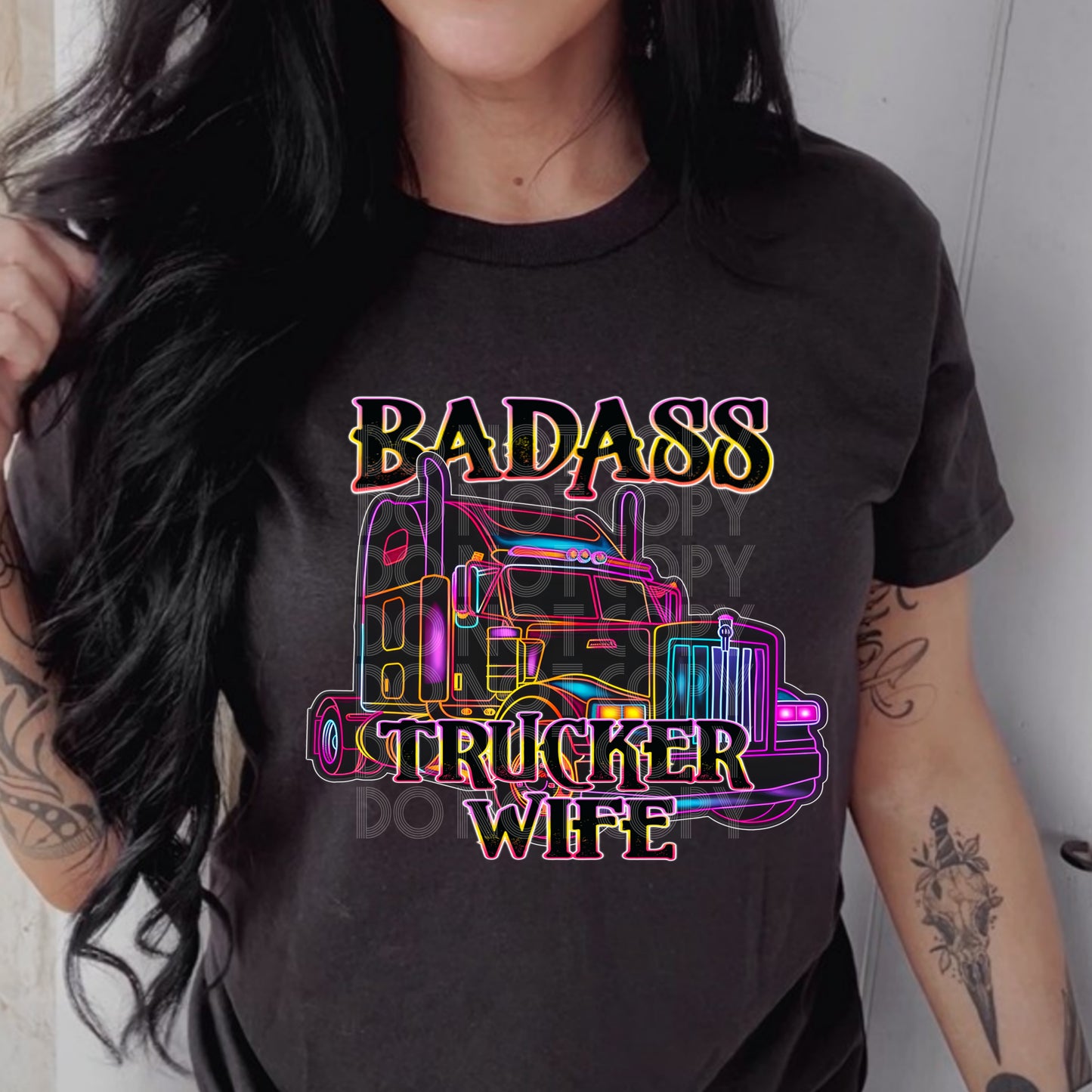 BADA** TRUCKER WIFE PNG DESIGN