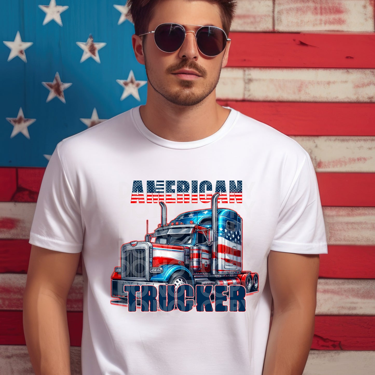 AMERICAN TRUCKER PNG DESIGN