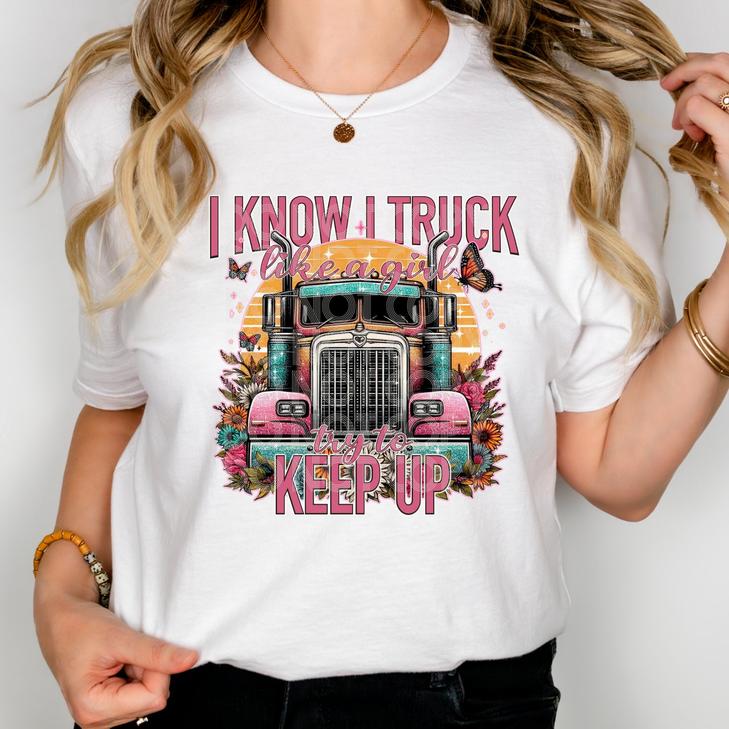 TRUCK LIKE A GIRL PNG DESIGN