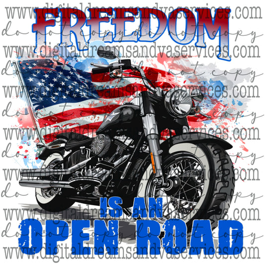 FREEDOM IS AN OPEN ROAD PNG DESIGN