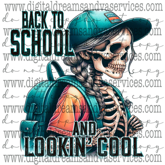BACK TO SCHOOL AND LOOKIN COOL PNG DESIGN