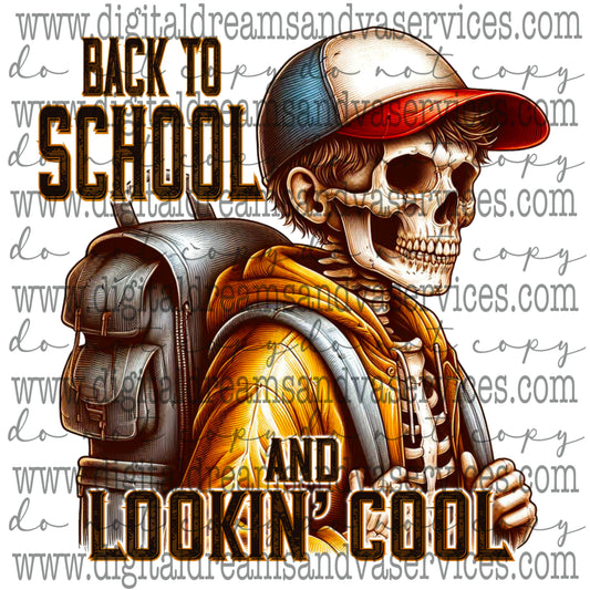 BACK TO SCHOOL AND LOOKIN COOL PNG DESIGN