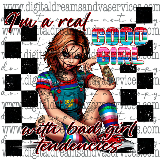 BAD GIRL TENDENCIES PNG DESIGN