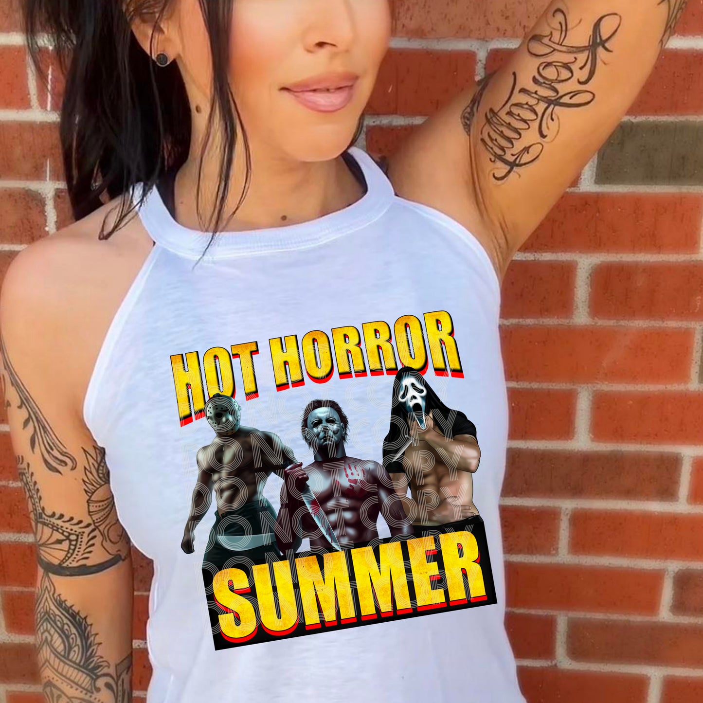 HOT HORROR SUMMER PNG DESIGN