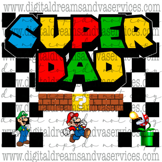 SUPER DAD PNG DESIGN