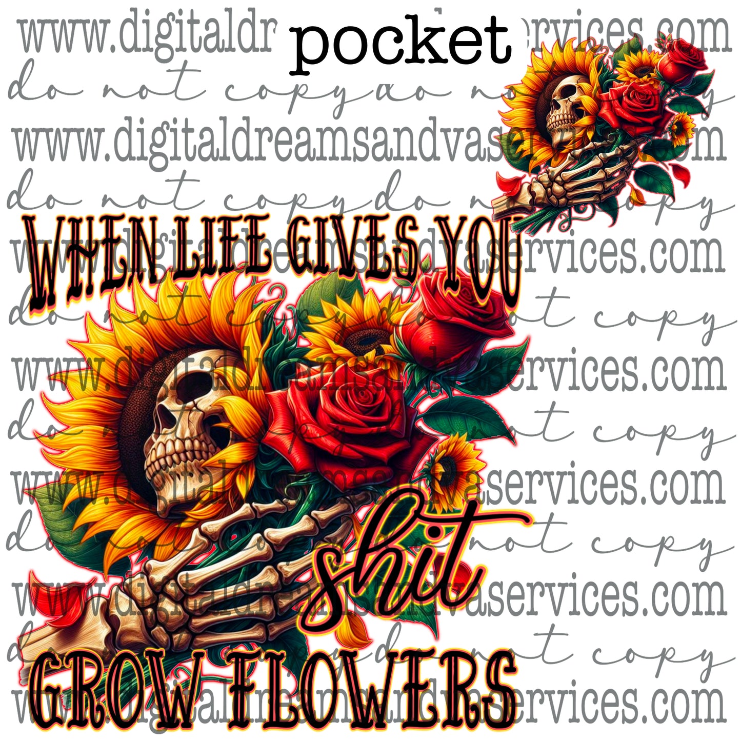 GROW FLOWERS PNG DESIGN