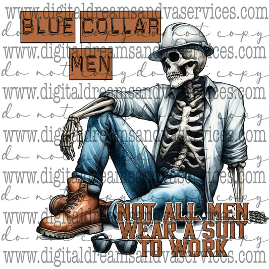 BLUE COLLAR MEN PNG DESIGN