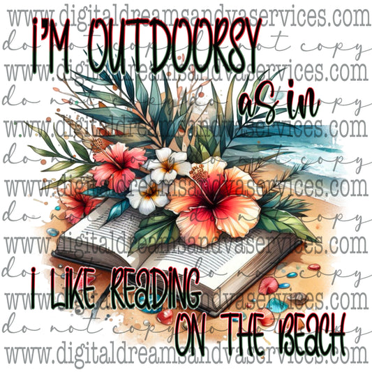 I'M OUTDOORSY PNG DESIGN