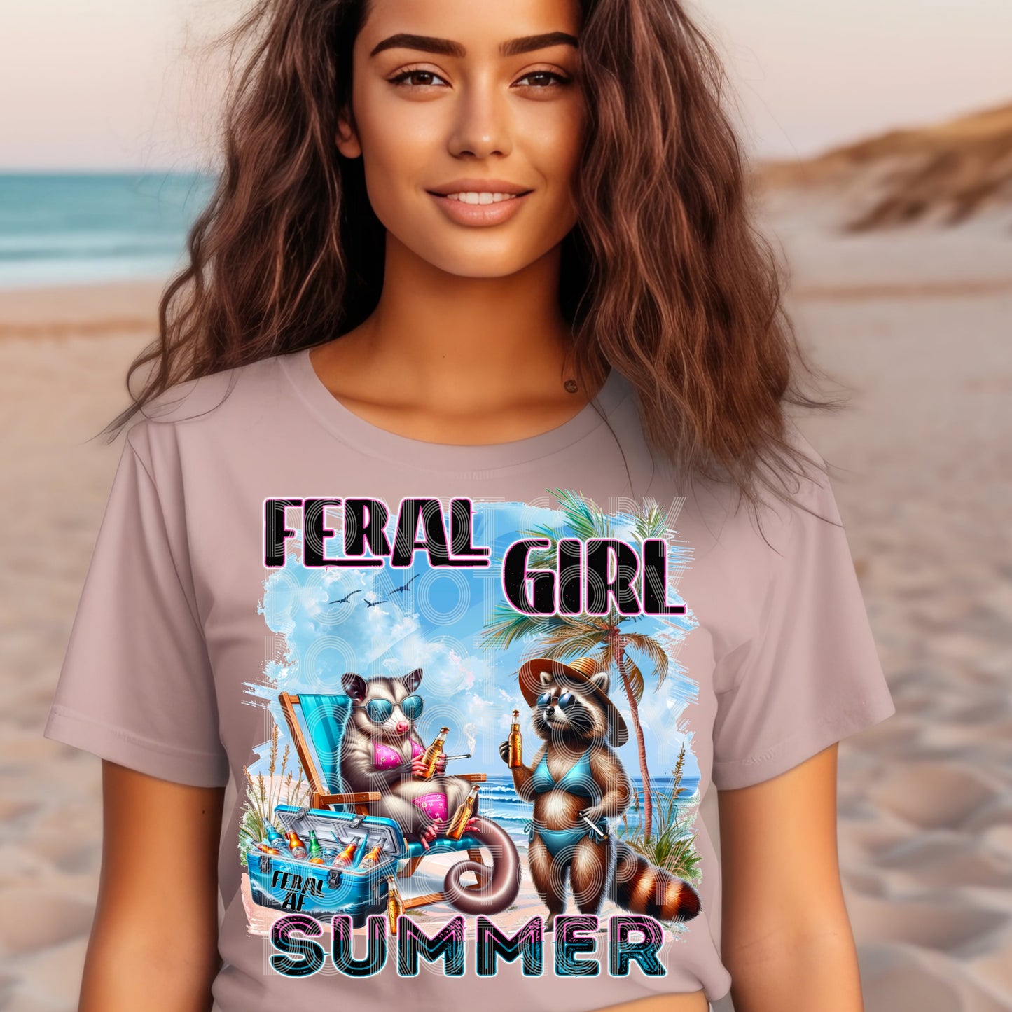 FERAL GIRL SUMMER PNG DESIGN