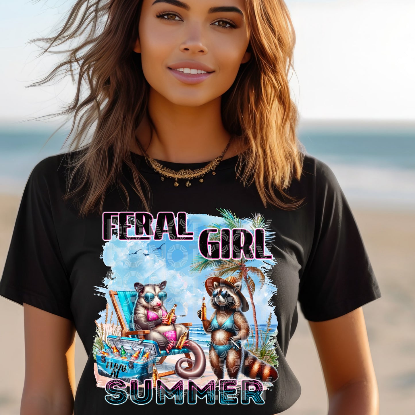 FERAL GIRL SUMMER PNG DESIGN