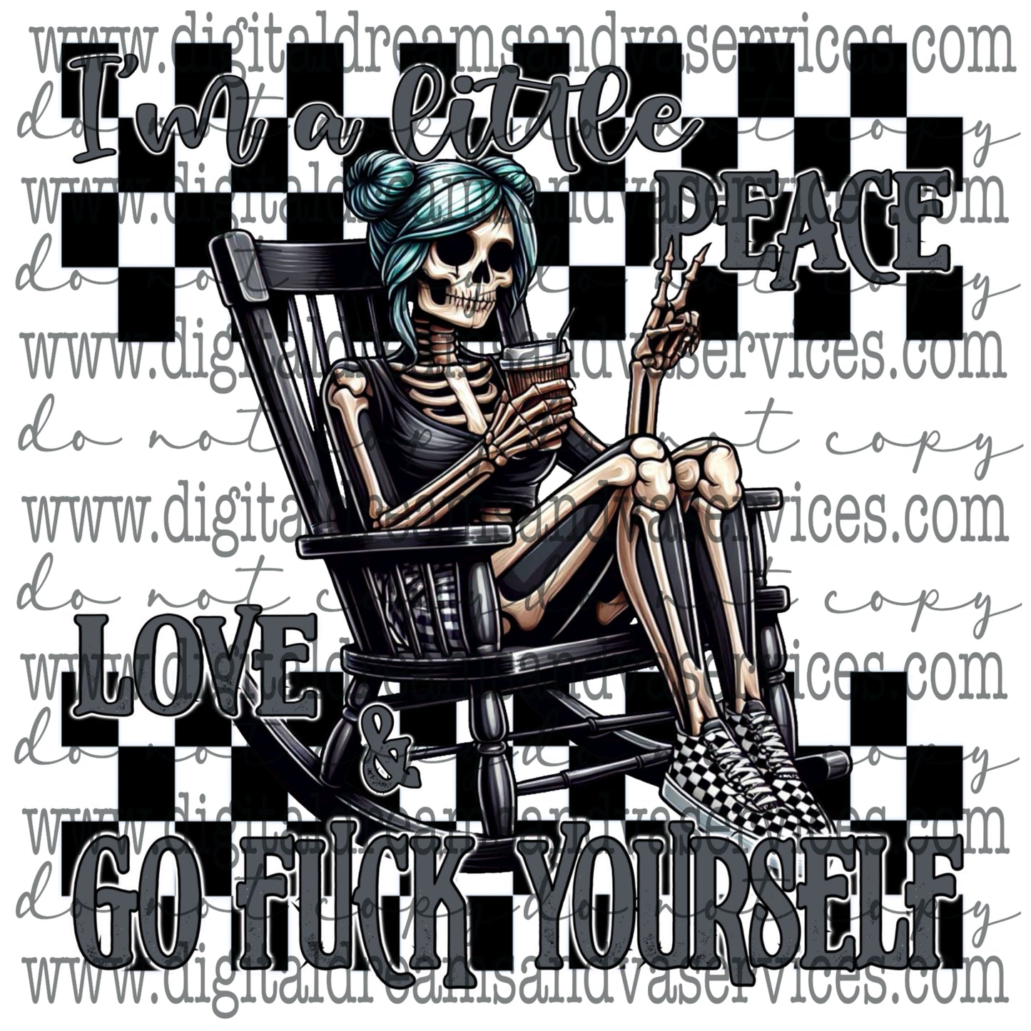 PEACE LOVE GO F*** YOURSELF PNG DESIGN