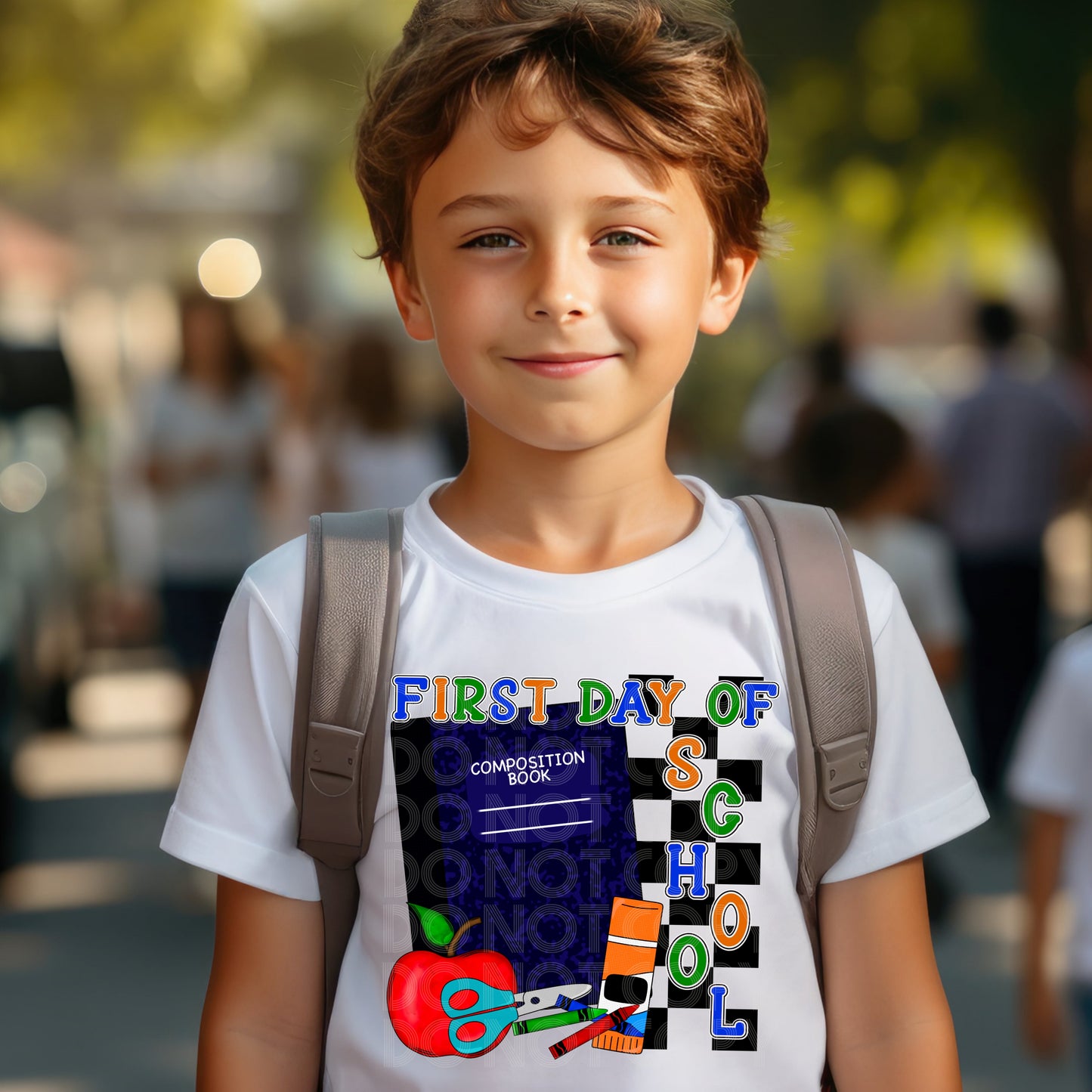 FIRST DAY OF SCHOOL BLUE PNG DESIGN