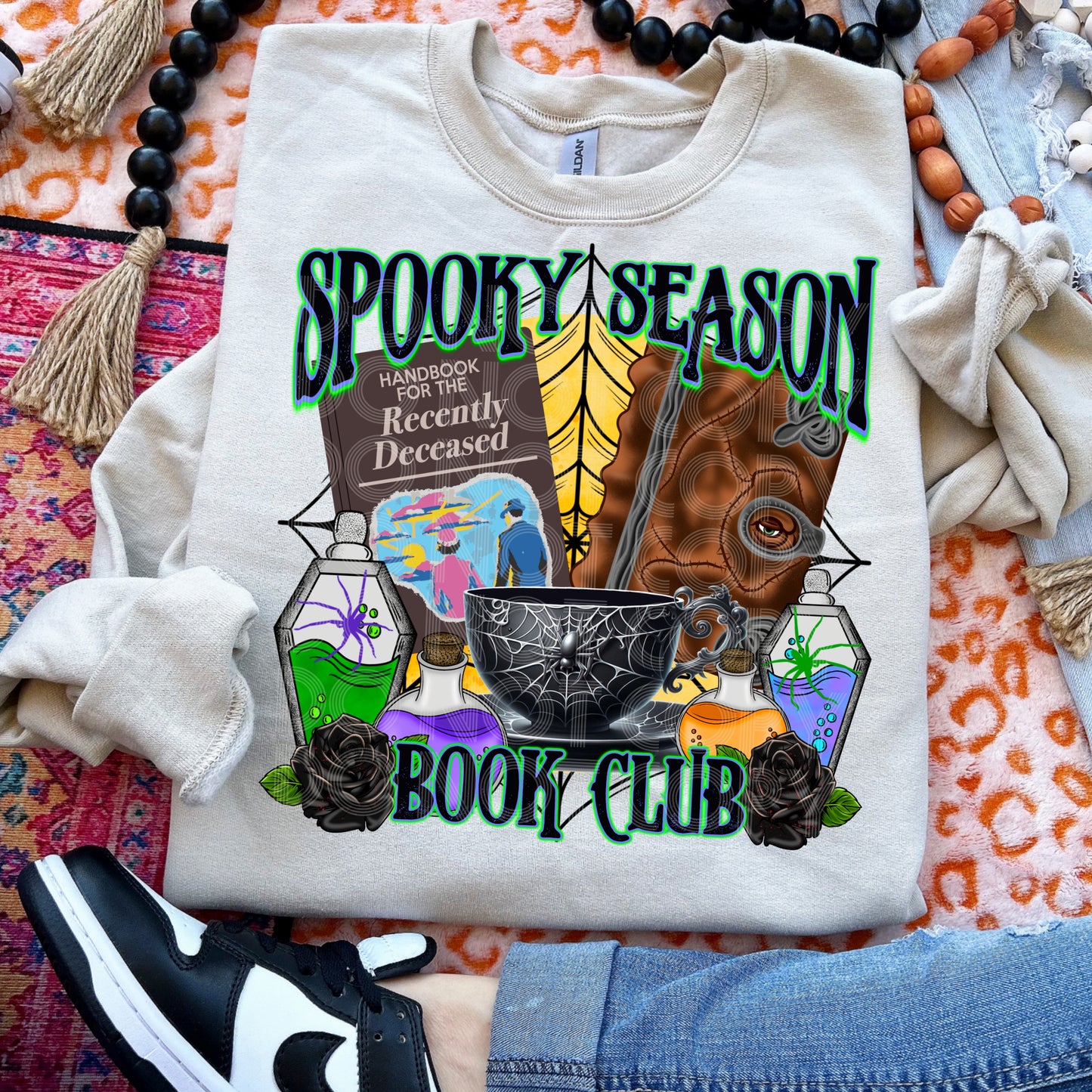 SPOOKY SEASON BOOK CLUB PNG DESIGN