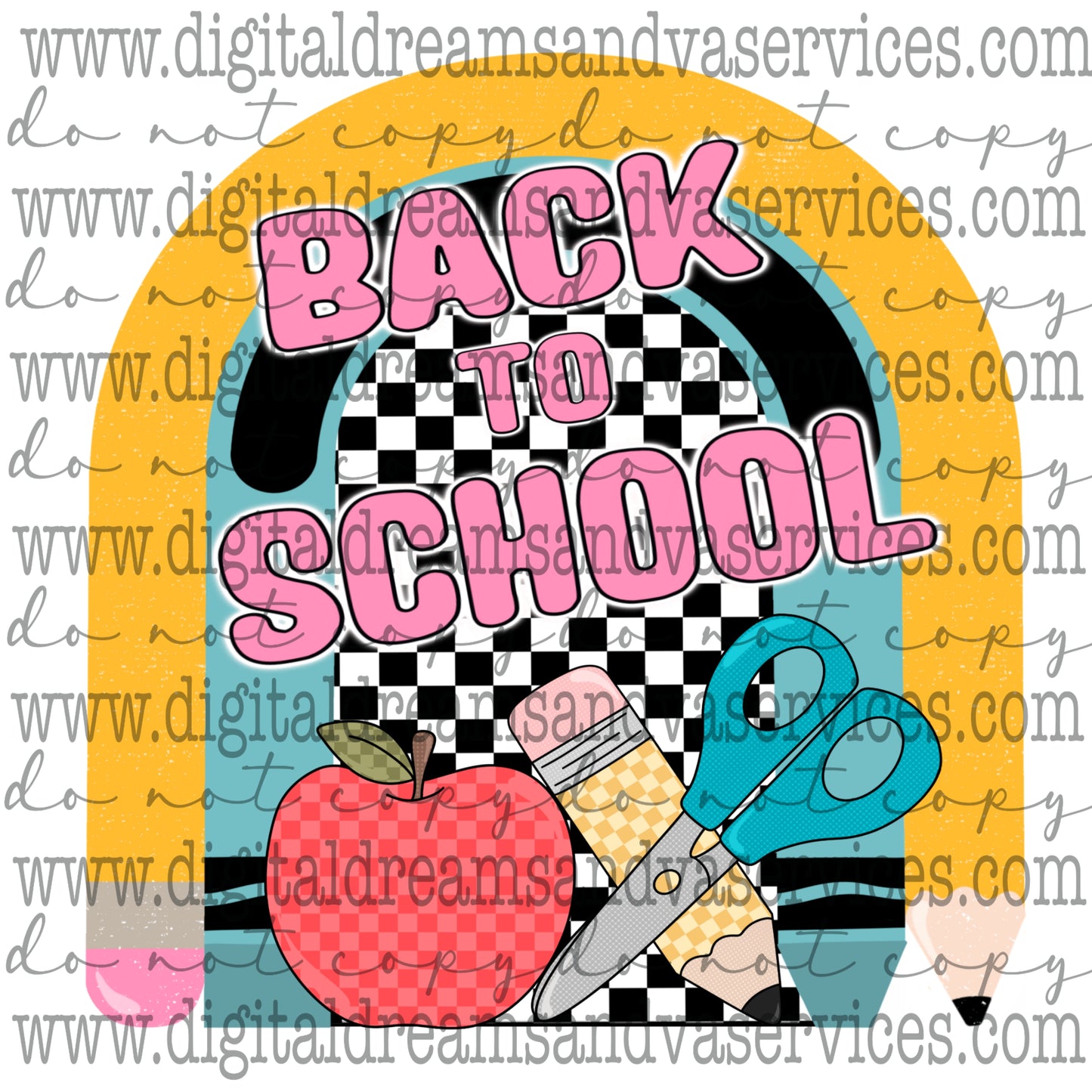 BACK TO SCHOOL PINK PNG DESIGN