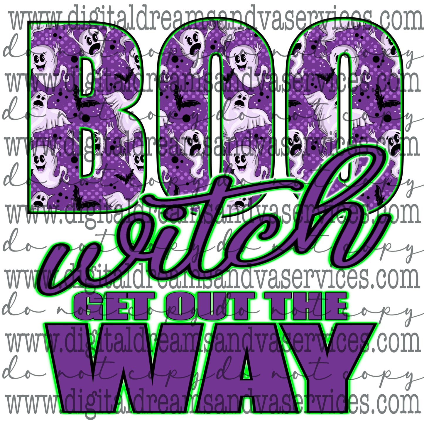 BOO WITCH PNG DESIGN