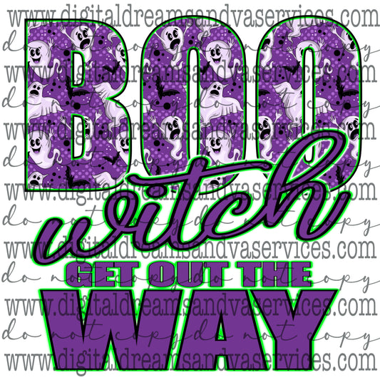 BOO WITCH PNG DESIGN