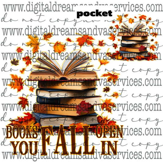 BOOKS FALL OPEN PNG DESIGN