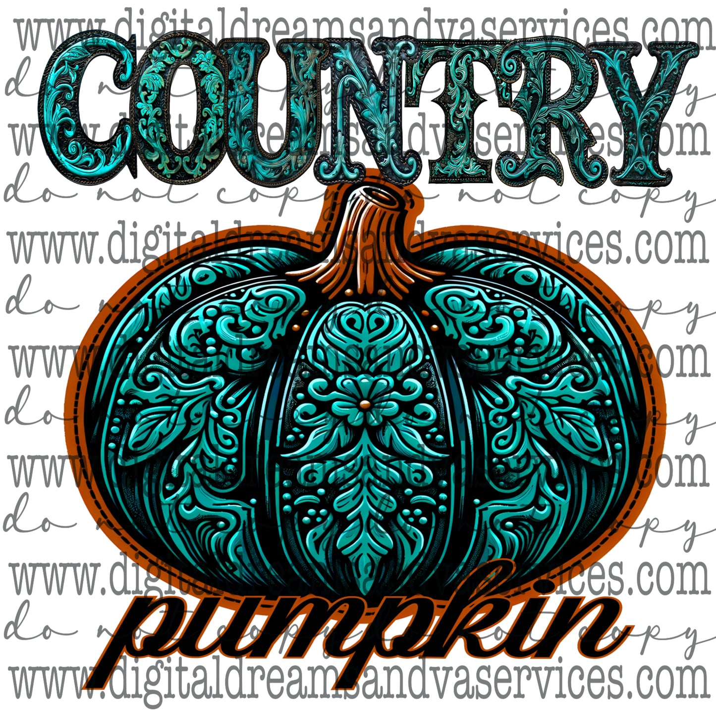 COUNTRY PUMPKIN PNG DESIGN