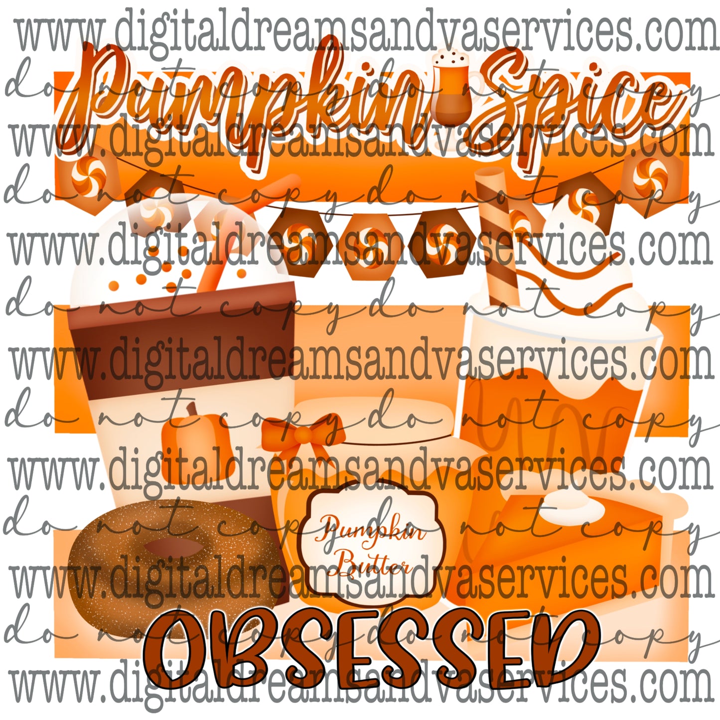 PUMPKIN SPICE OBSESSED PNG DESIGN