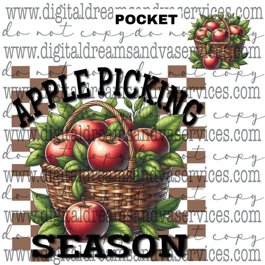 APPLE PICKING SEASON PNG DESIGN