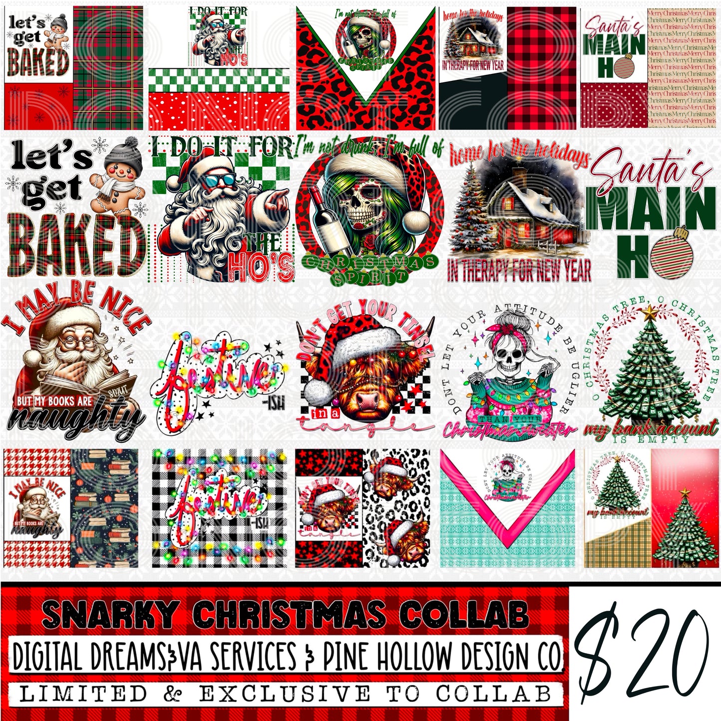 Snarky Christmas Collab w/ Pine Hollow Design Co