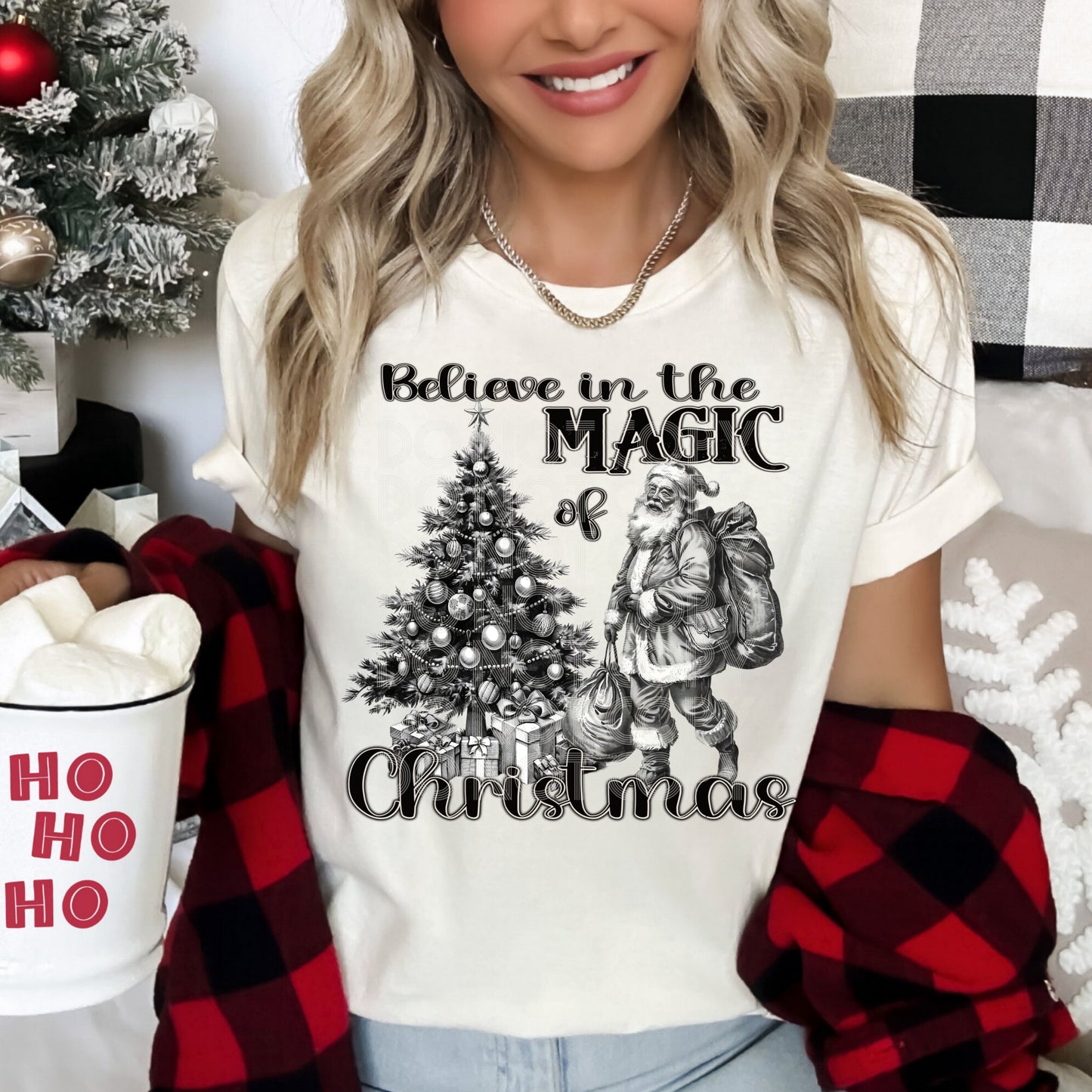 BELIEVE IN THE MAGIC OF CHRISTMAS PNG DESIGN