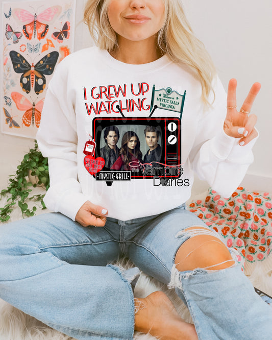 I GREW UP WATCHING VAMPIRE DIARIES PNG DESIGN