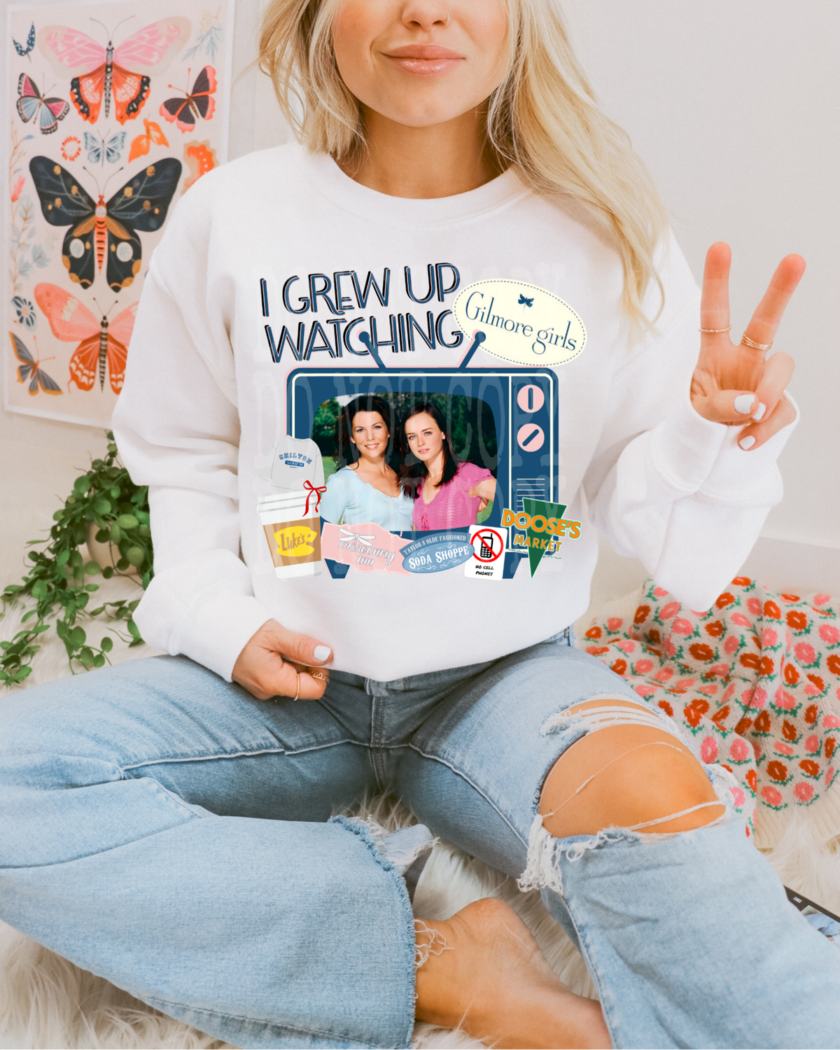 I GREW UP WATCHING GILMORE GIRLS PNG DESIGN